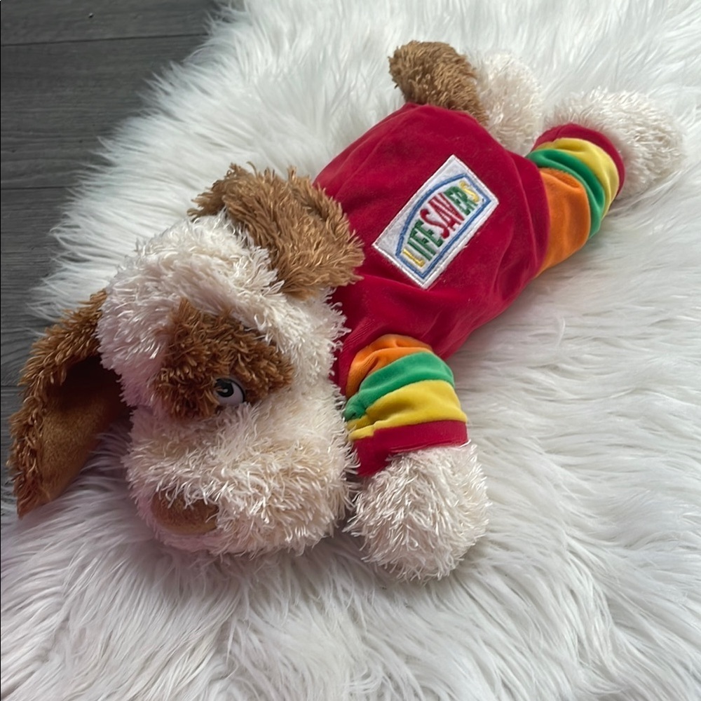 Vintage Rare lifesavers Candy Festive Plush Dog Toy